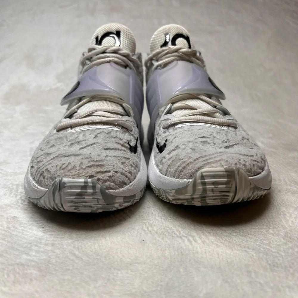 Nike Kevin Durant KD14 Home‎ Sneakers Mens 7.5 High Top White Wolf CW3935-100